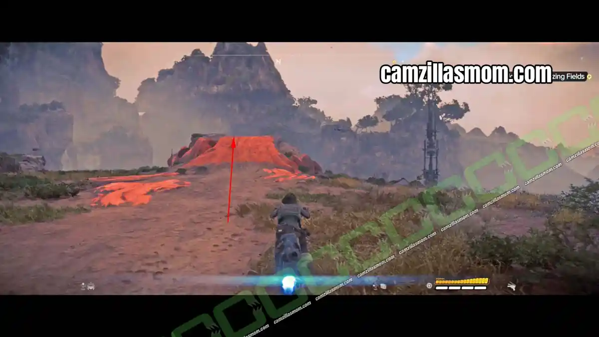 2-ramp-location-key-part-intel-durafiber-fabric-star-wars-outlaws Red speeder ramp by the river in the Lost Steppe leading to the Crimson Dawn hideout in Star Wars Outlaws