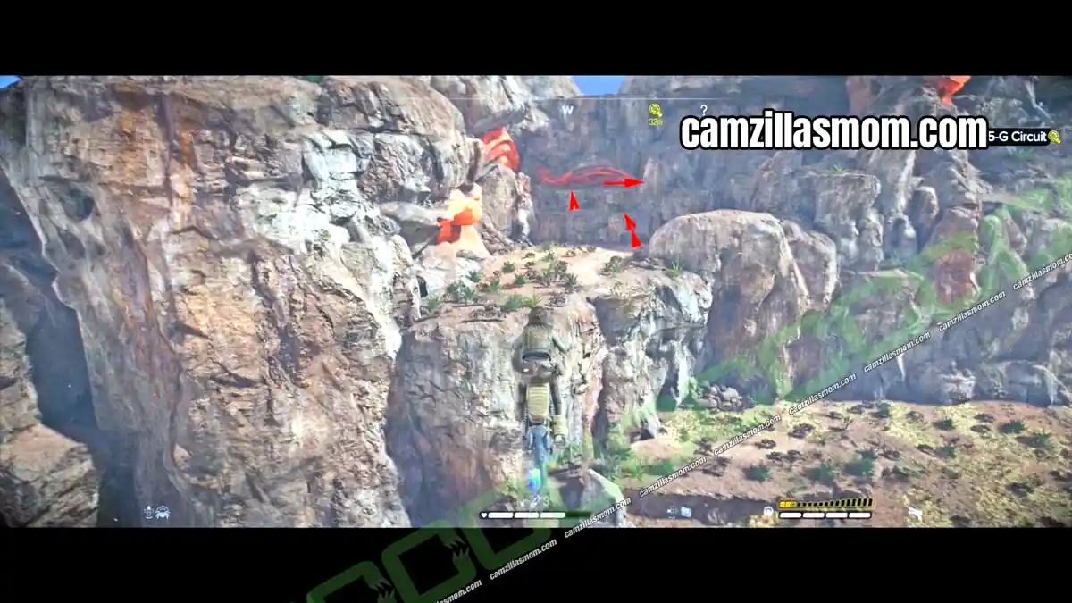 4-during-jump-intel-smugglers-hideout-star-wars-outlaws Star Wars Outlaws Kay jumping the cliff on her speeder toward the Smugglers Hideout
