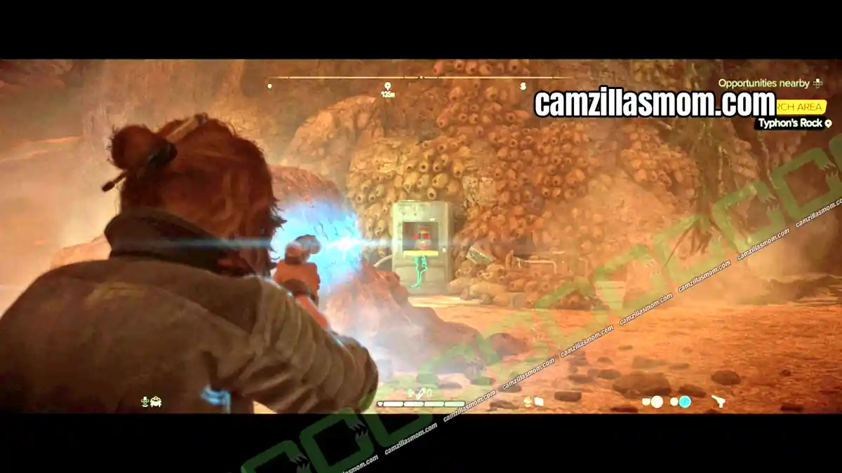 8-cargo-elevator-key-intel-bt-009s-fastshot-trigger-star-wars-outlaws Broken cargo elevator and power core shutter at Flyer Ridge in Star Wars Outlaws