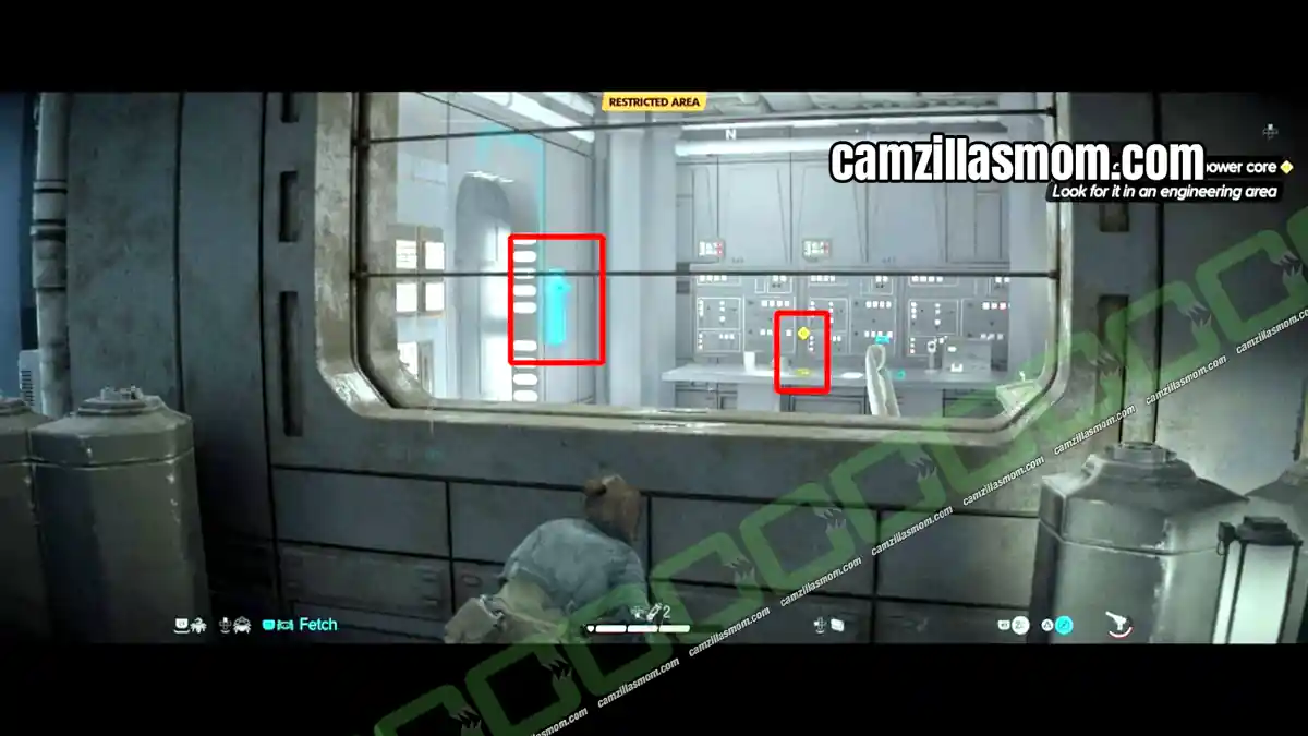 8-the-lever-and-the-power-core-the-wreck-quest-star-wars-outlaws Door lever for Nix and the class 11 power core inside the room at the Imperial Comm Station in Star Wars Outlaws