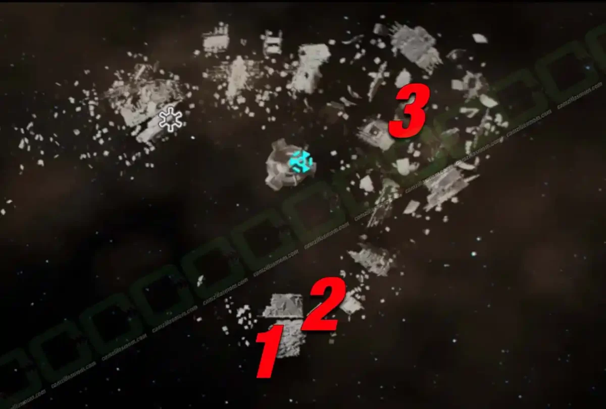 The Crucible map with treasures 1 to 3 in Toshara Orbit Star Wars Outlaws