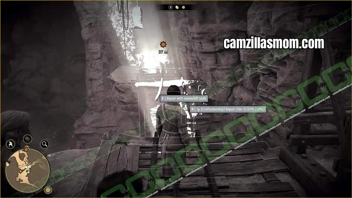 bridge-repair-treasure-chest-location-deep-tunnels-greedfall-2 Chest 2 across the repaired bridge in the first mining area of the Deep Tunnels