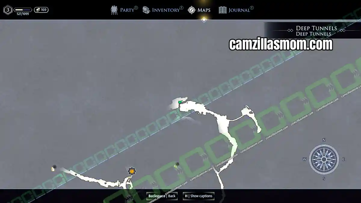 northernmost-treasure-chest-map-deep-tunnels-greedfall-2 Map showing chest 6 in the northernmost part of the Deep Tunnels in GreedFall 2
