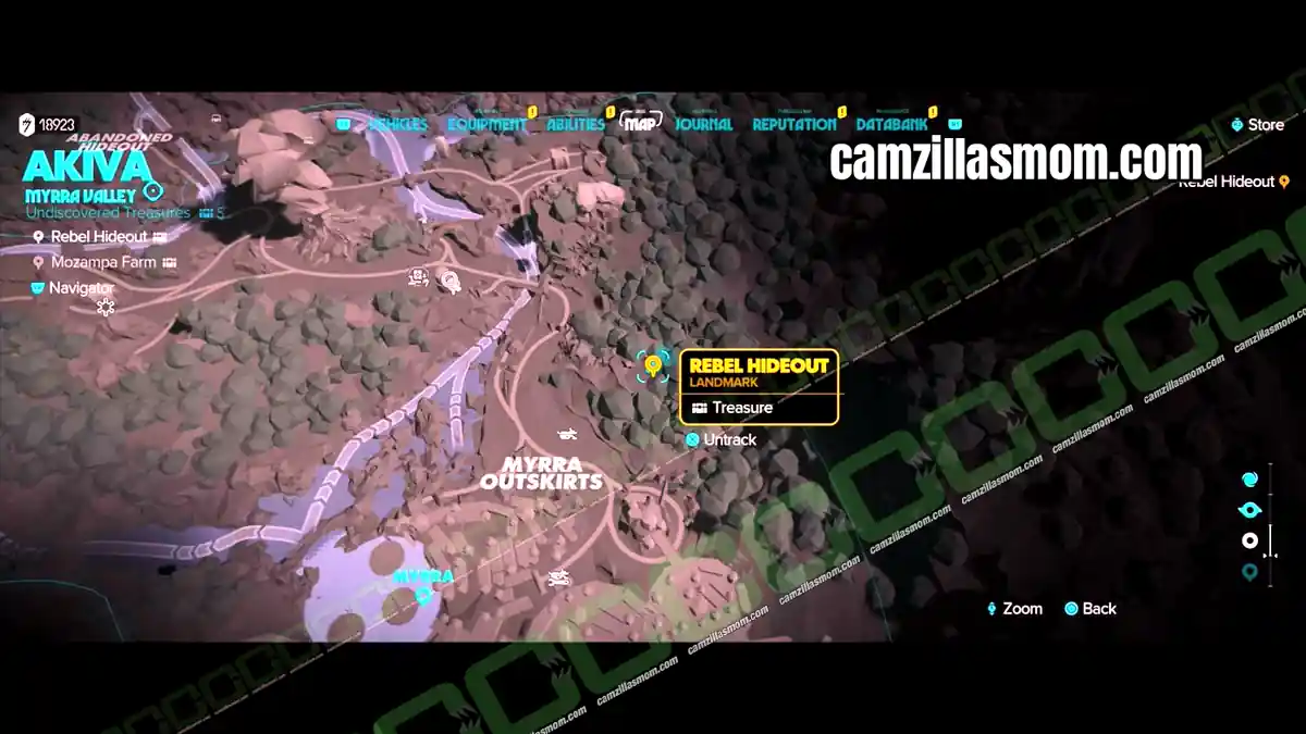 rebel-hideout-treasure-2-map-myrra-valley-treasures-star-wars-outlaws Unmarked Rebel Hideout chest near the hangar on the map