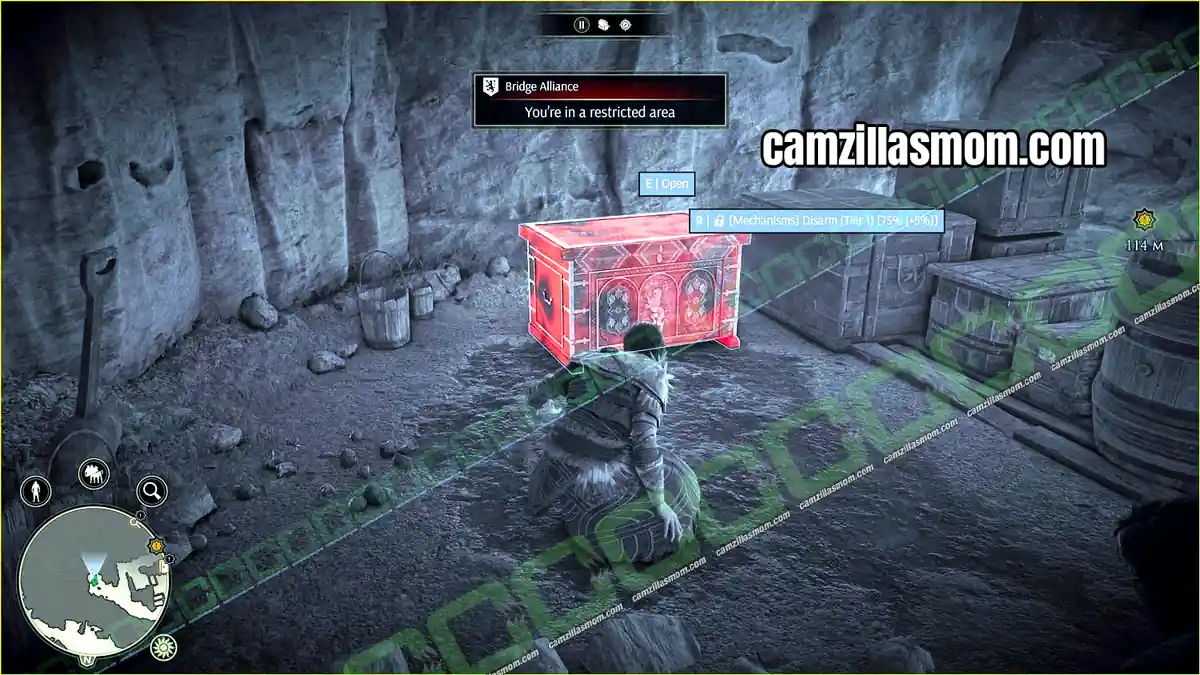 restricted-area-treasure-chest-location-deep-tunnels-greedfall-2 Trapped chest 9 in the restricted area corridor of the Deep Tunnels