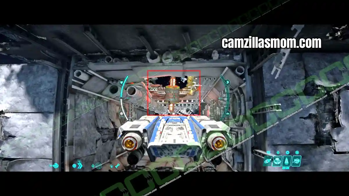 second-jammer-location-below-the-satellite-dish-the-veteran-main-quest-star-wars-outlaws Jammer inside the corridor below the satellite dish at Trappers Field in Star Wars Outlaws