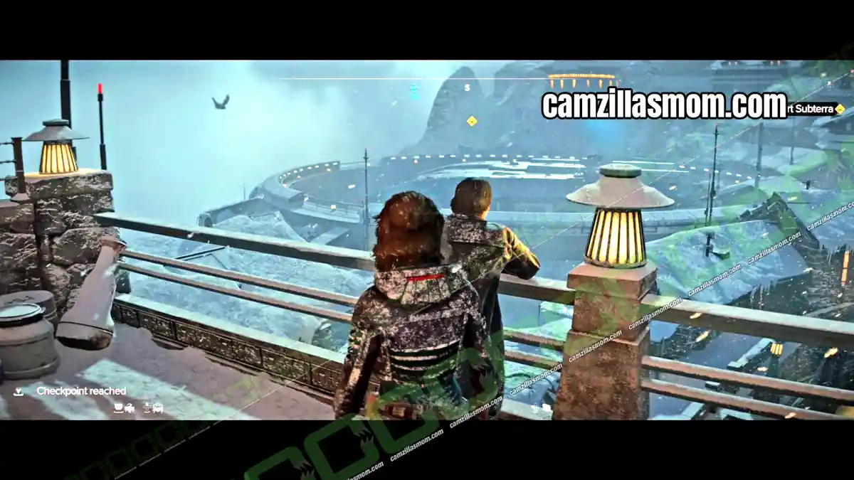 start-location-passenger-crimson-dawn-star-wars-outlaws Dart Subterra at the railing on Ridge Terrace in Kijimi City in Star Wars Outlaws
