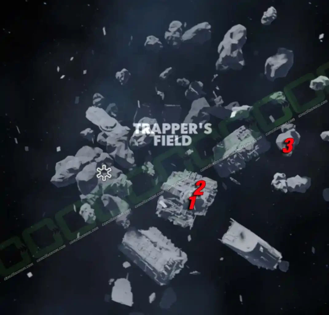 Trappers Field map with treasures 1.1 to 1.3 in Akiva Orbit Star Wars Outlaws