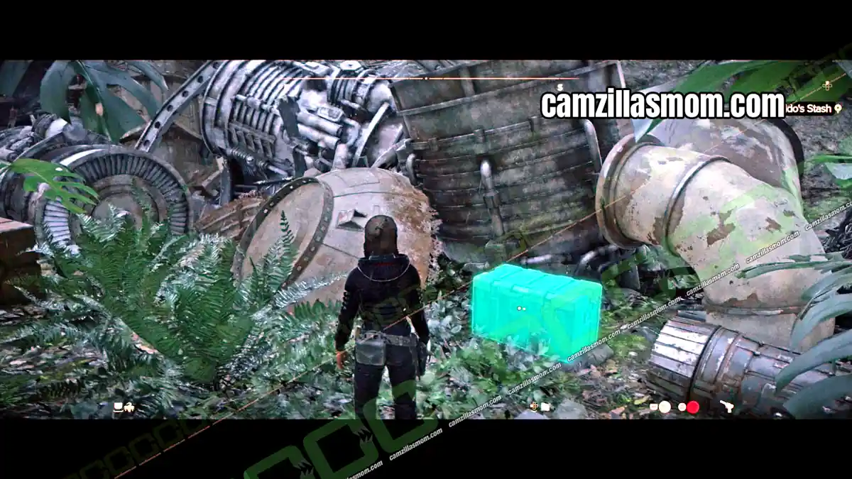 widos-stash-location-myrra-valley-treasures-star-wars-outlaws Widos Stash chest in the debris above the main building at Saleas Hand