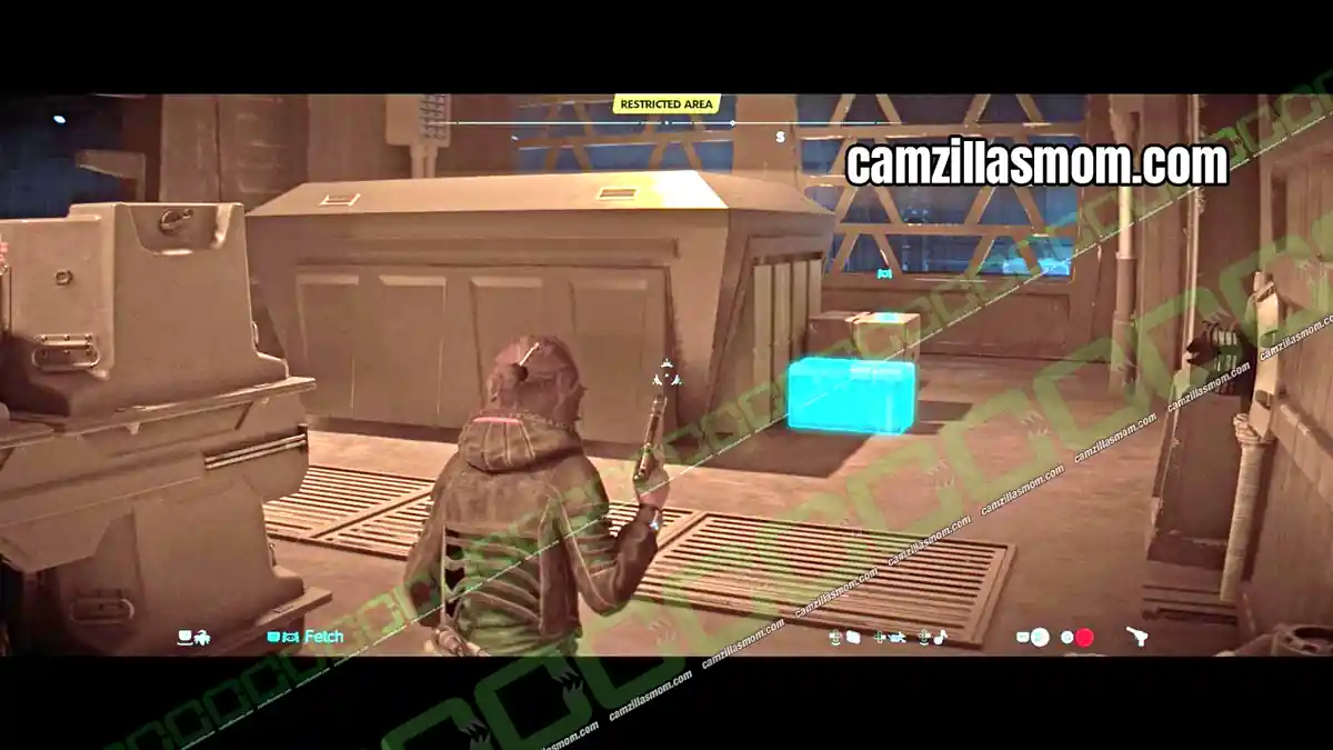 fort-sunfire-hangar-location-desert-valley-treasures-star-wars-outlaws Materials chest in the courtyard hangar at Fort Sunfire