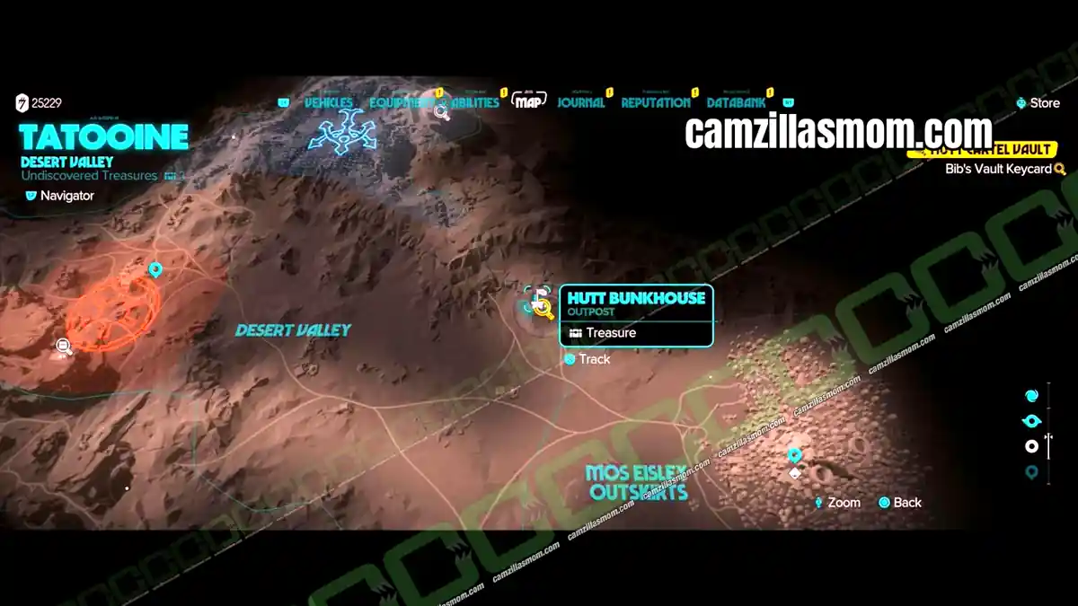 hutt-bunkhouse-map-desert-valley-treasures-star-wars-outlaws Hutt Bunkhouse in east Desert Valley on the map in Star Wars Outlaws