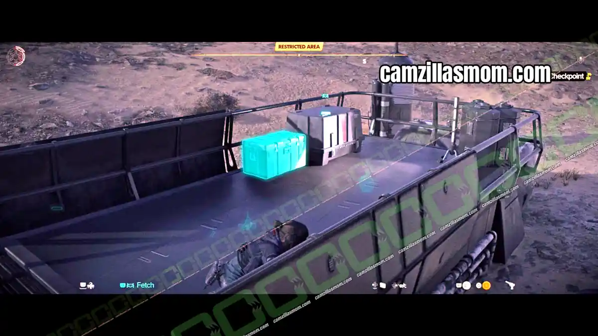 imperial-checkpoint-location-desert-valley-treasures-star-wars-outlaws Treasure chest on the platform at the Imperial Checkpoint