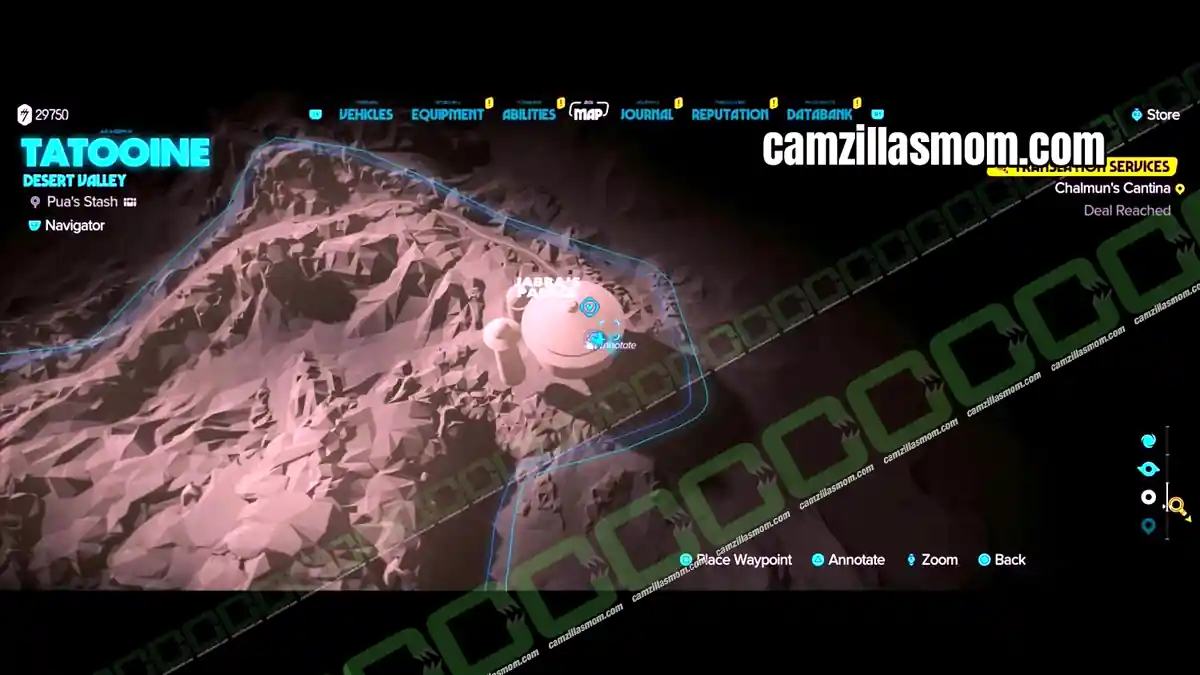 puas-stash-map-desert-valley-treasures-star-wars-outlaws Pua Stash inside Jabba Palace on the Desert Valley map in Star Wars Outlaws