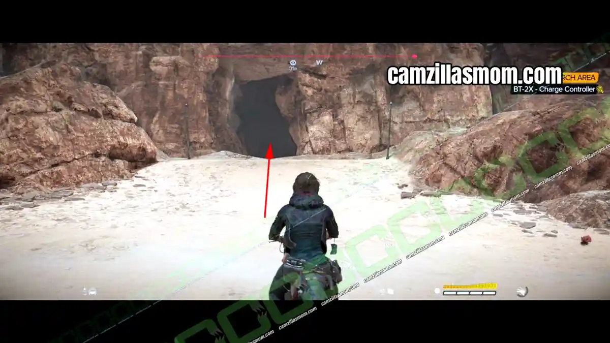 slicers-shelter-access-point-location-south-jundland-wastes-treasures-star-wars-outlaws Speeder jump across the gorge into the Slicers Shelter cave