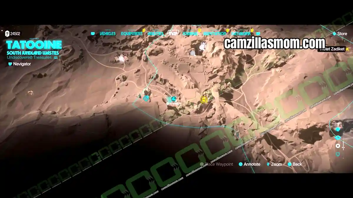 smuggler-cache-79-map-south-jundland-wastes-treasures-star-wars-outlaws Smuggler Cache 79 near Curtek Homestead on the South Jundland Wastes map