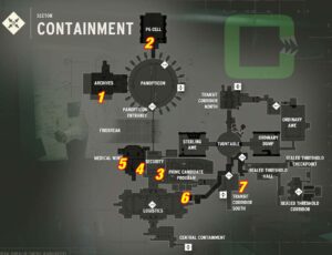 Locked Clearance Level Doors: Containment Sector – Control