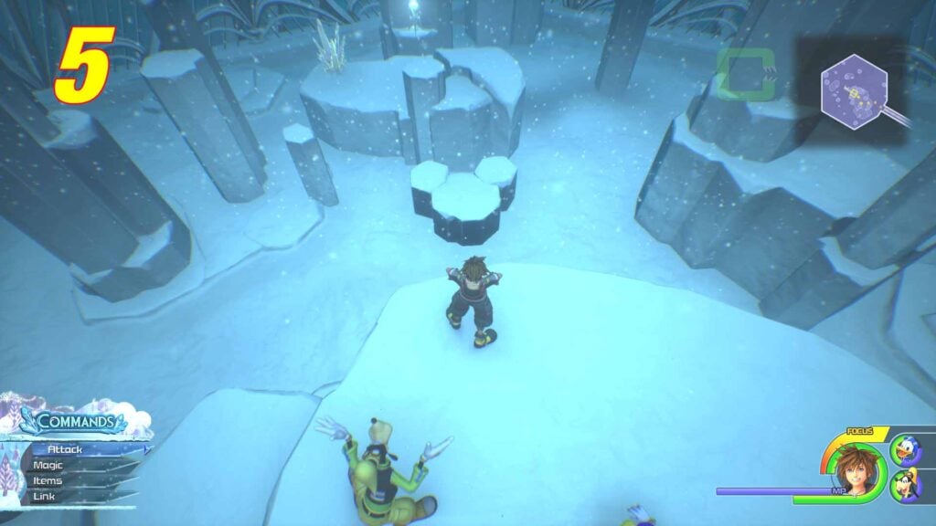  Lucky 5 location Upper Tier Labyrinth   Arendelle   Frozen   Kingdom Hearts 3 | camzillasmomcom