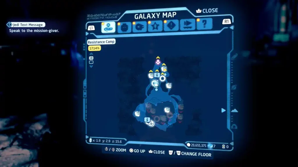  Ajan Kloss Jedi Text Message map LEGO Star Wars The Skywalker Saga 2022 | camzillasmomcom