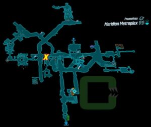 Meridian Metroplex Overview Map with one Crimson Radio Location Highlighted - Borderlands 3jpg camzillasmom.com