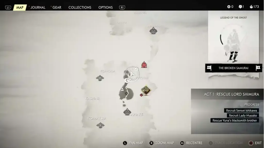  Aarul Mongol Artifact   map1   Ghost of Tsushima | camzillasmomcom