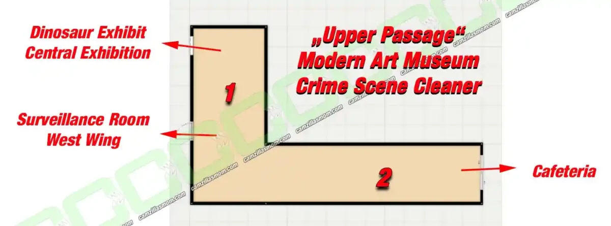  Overview Map of Upper Passage Modern Art Crime Scene Cleaner 2024 | camzillasmomcom