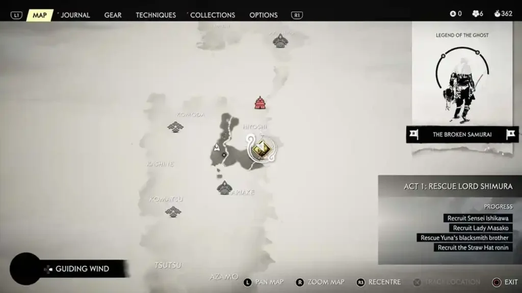  Records   True Observations in Hiyoshi Springs   map 1   Ghost of Tsushima | camzillasmomcom