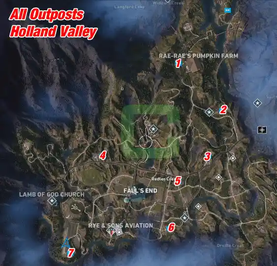  Holland Valley Far Cry 5 All Outposts | camzillasmomcom