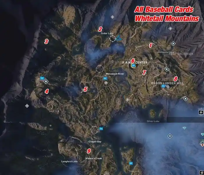  Whitetail Mountains Baseball Cards Far Cry 5 | camzillasmomcom