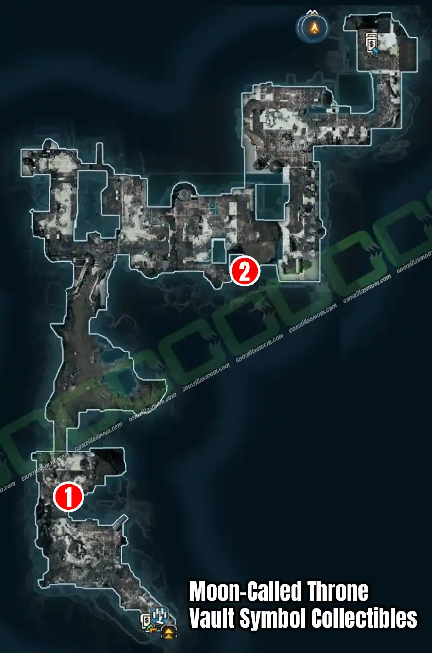  All Vault Symbol Collectibles at Moon Called Throne Overview Map   Kairos   Borderlands 4 | camzillasmomcom