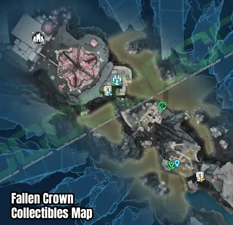  Collectibles Overview Map Fallen Crown   Kairos   Borderlands 4 | camzillasmomcom
