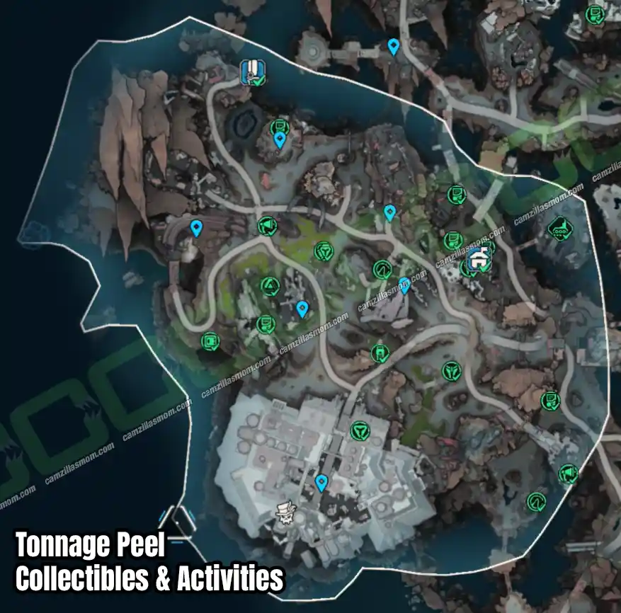  Collectibles and Activities Overview Map   Tonnage Peel   Borderlands 4 | camzillasmomcom