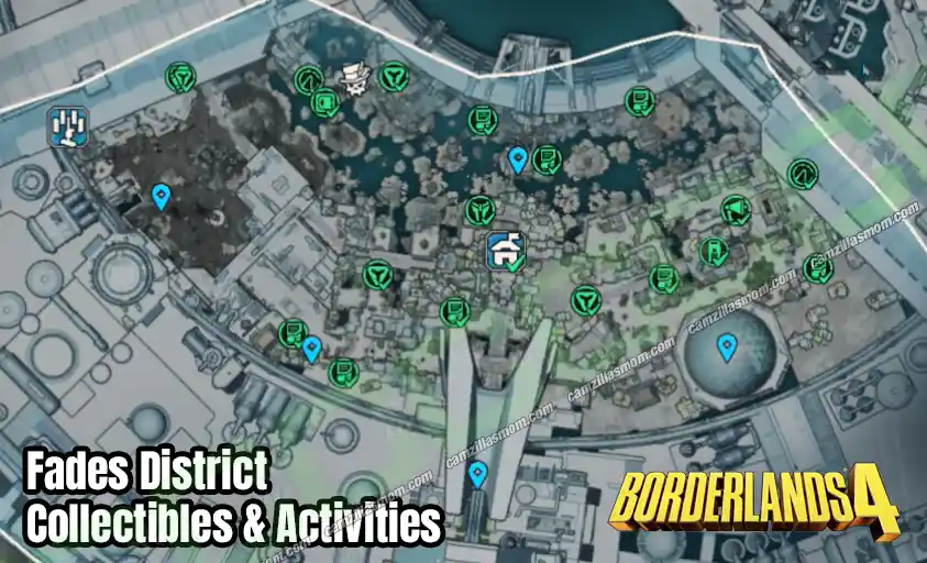  Fades District Collectibles Activities   Overview Map   Borderlands 4 | camzillasmomcom