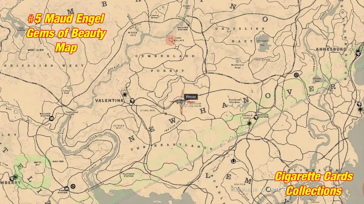  5 Gems map Cigarette Cards | camzillasmomcom