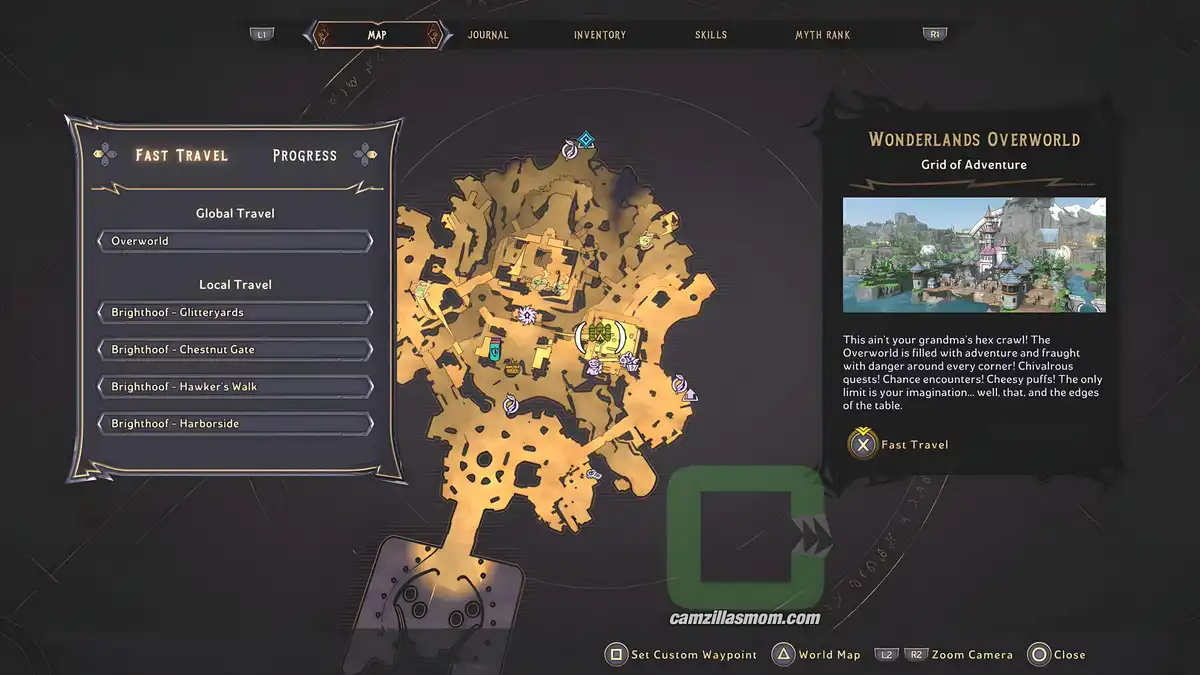 Rune-Switch-Brighthoof-Map-Zoom-Out-Tiny-Tinas-Wonderlands-2022 The zoomed-out map showing the location of the rune switch in Brighthoof.