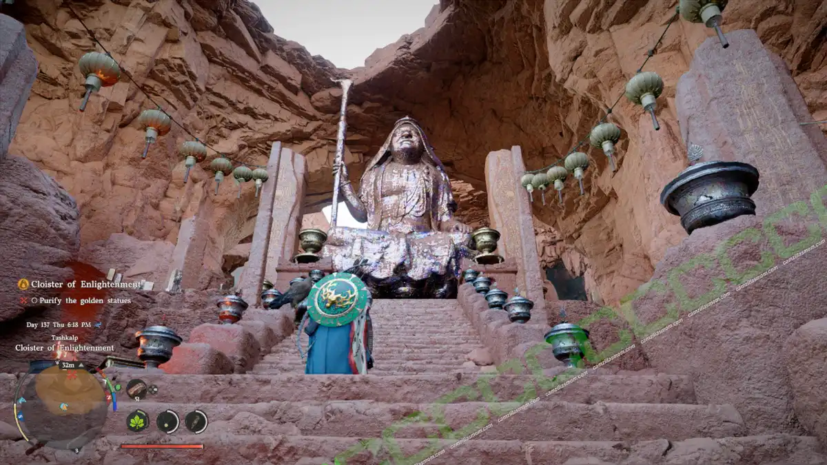  The Calling - Cloister of Enlightment - Purify the golden statues - location - Crimson Desert camzillasmom.com