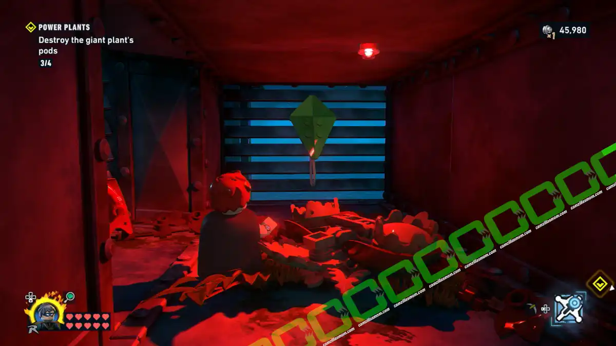 Kite 5 of 5 - Destroy Plant Pods - Power Plants - Mission 11 Kite Man - Lego Batman Legacy of the Dark Knight camzillasmom.com