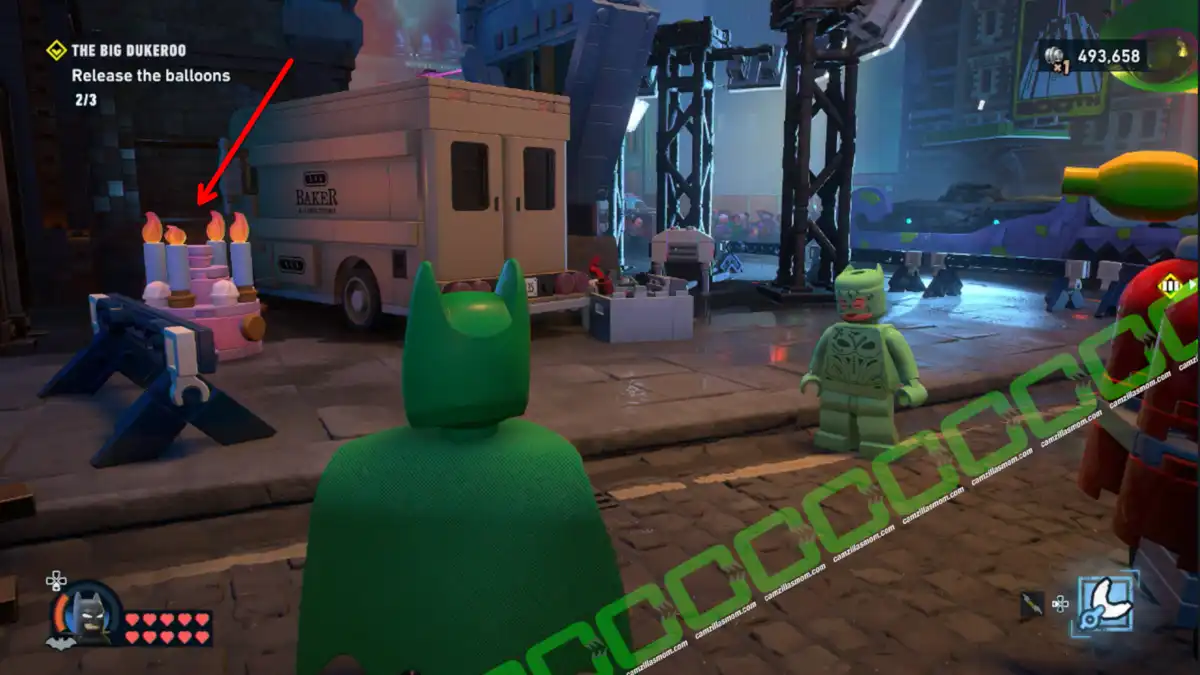 Release Ballon 1 Cake 1 of 5 - The Big Dukeroo - Mission 9 Joker - Lego Batman Legacy of the Dark Knight camzillasmom.com