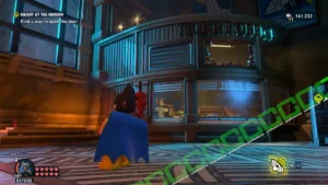 Space Ticket Office - Find a Way to Open the Door - Knight At the Museum - Mission 13- Lego Batman Legacy of the Dark Knight camzillasmom.com