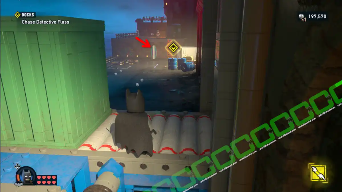 Surfboard 3 of 5 - Chase Detective Flass - Docks - Mission 3 - Lego Batman Legacy of the Dark Knight camzillasmom.com