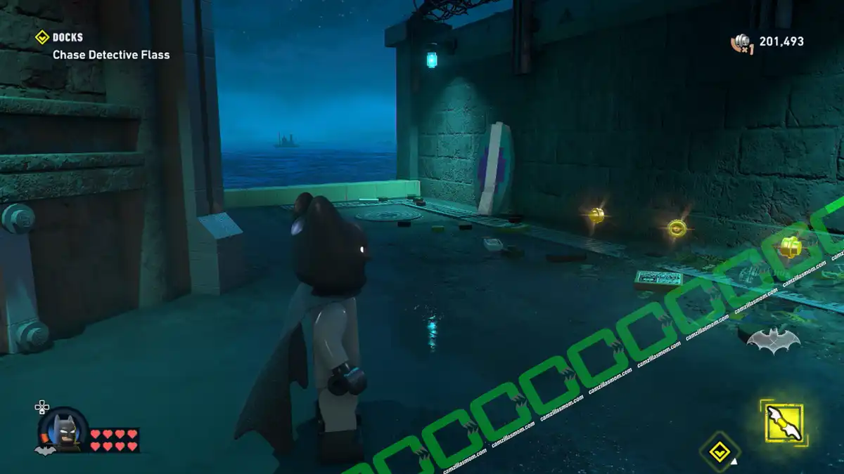 Surfboard 4 of 5 - Chase Detective Flass - Docks - Mission 3 - Lego Batman Legacy of the Dark Knight camzillasmom.com