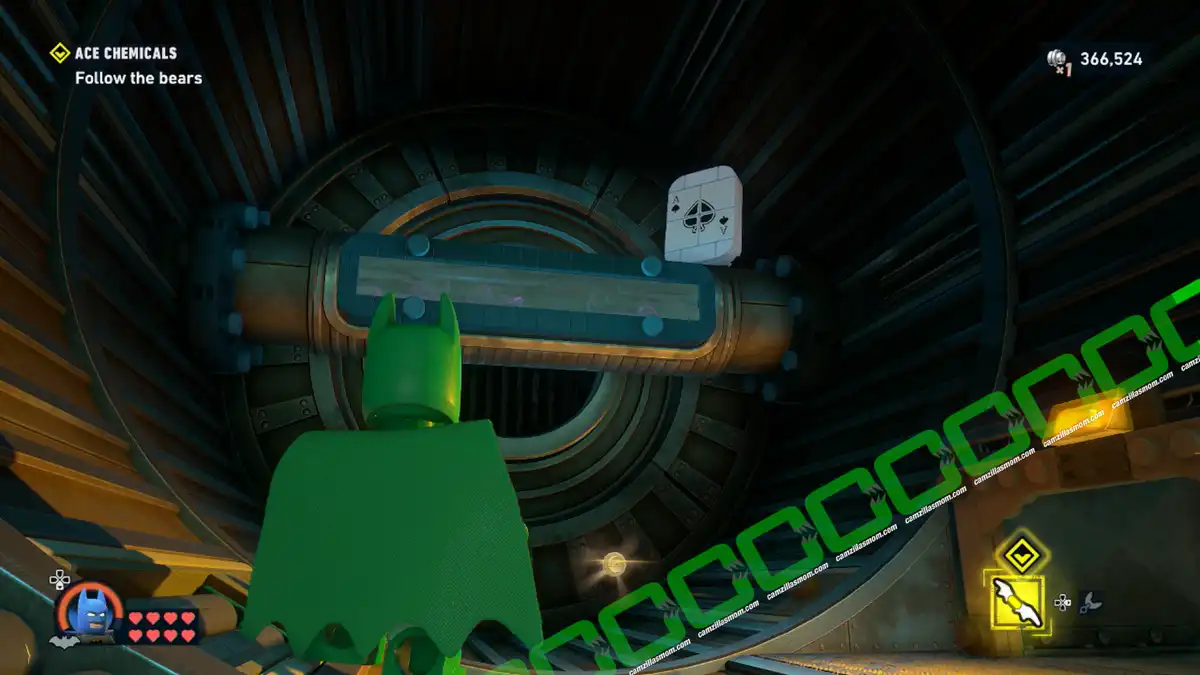 Ventilation Shaft Ace Card 3 - Follow the Bears - Ace Chemicals - Mission 5 The Red Hood Gang - Lego Batman Legacy of the Dark Knight camzillasmom.com