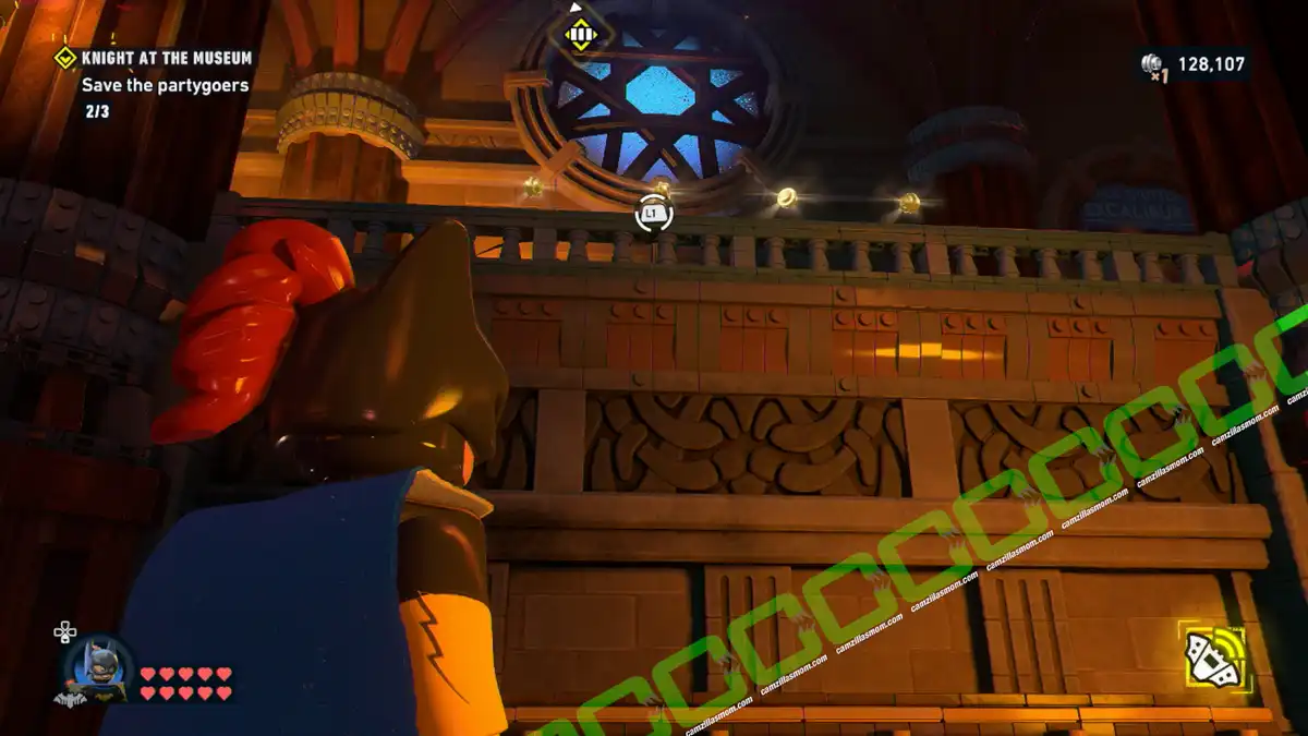 WayneTech Cache 1 of 5 Grapple - Save 3 Partygoers - Knight At the Museum - Mission 13- Lego Batman Legacy of the Dark Knight camzillasmom.com