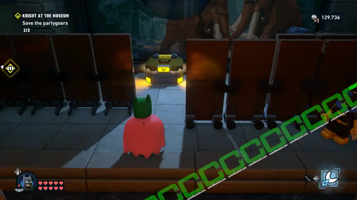 WayneTech Cache 2 - Save 3 Partygoers - Knight At the Museum - Mission 13- Lego Batman Legacy of the Dark Knight camzillasmom.com