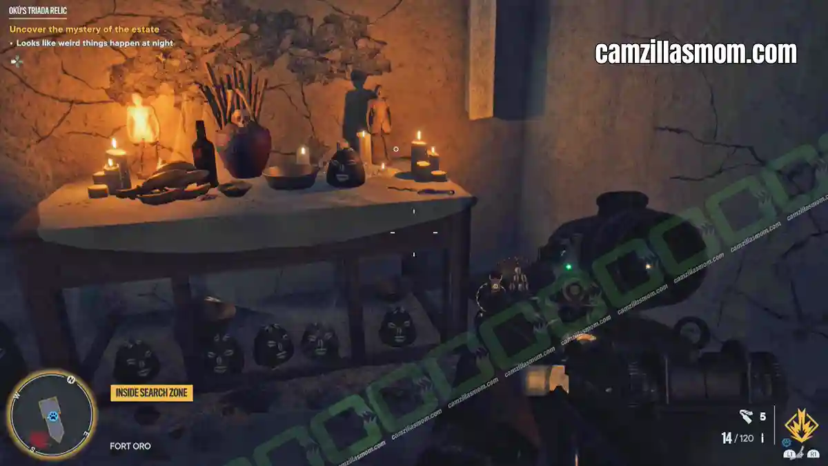9-Okus-Triada-Relic---Treasure-Hunt---map---FC6 Wardrobe-moving-away-hidden-room-opening-Fort-Oro-Far-Cry-6 › camzillasmom.com