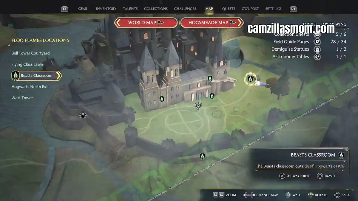 Demiguise-Beasts-Classroom-Bell-Tower-Wing-map-Hogwarts-Legacy-2023-camzillasmomcom_ › camzillasmom.com