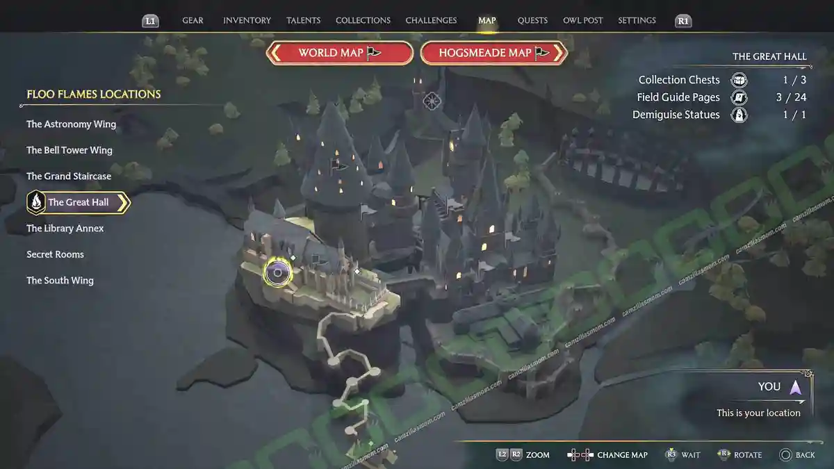 Puzzle-Door-The-Great-Hall-Dining-map-Hogwarts-Legacy-2023-camzillasmomcom_ Arithmancy puzzle door marked on the Great Hall map - Hogwarts Legacy › camzillasmom.com