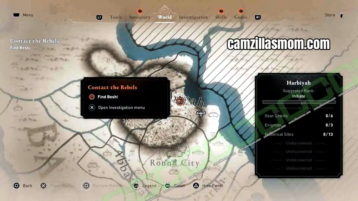 1-find-beshi-ali-ibn-muhammad-investigation-assassins-creed-mirage Mission marker for Beshi at the Upper Harbor on the map in the Ali ibn Muhammad investigation in Assassins Creed Mirage › camzillasmom.com