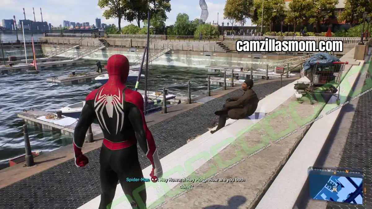 1-fnsm-howard-location-financial-district-marvels-spider-man-2 Spider-Man with Howard at the waterfront in the southwest of the Financial District in Spider-Man 2 › camzillasmom.com