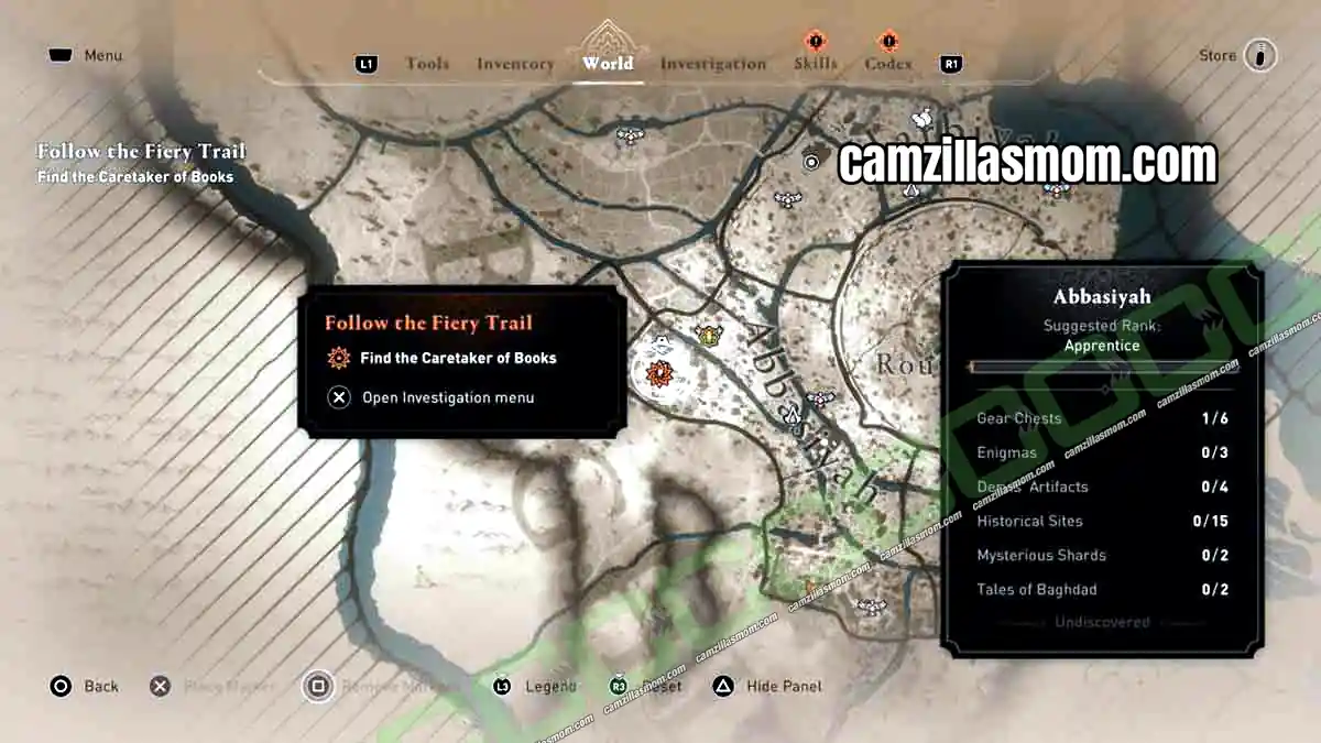 1-map-al-zarik-the-book-burner-investigation-assassins-creed-mirage House of Wisdom location for the Caretaker of Books in Assassins Creed Mirage › camzillasmom.com