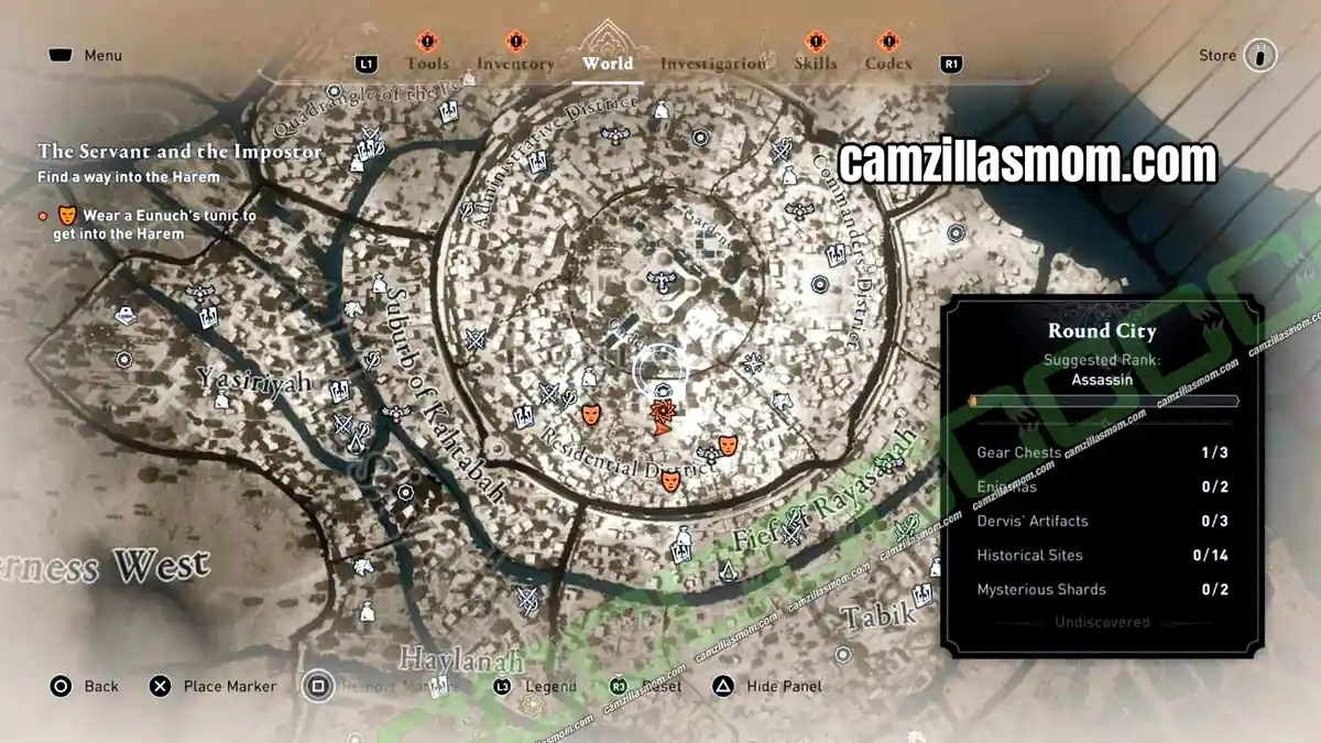 15-eunuchs-tunic-the-servant-al-bahamut-investigation-assassins-creed-mirage Map with the three markers for a Eunuch tunic in Assassins Creed Mirage › camzillasmom.com